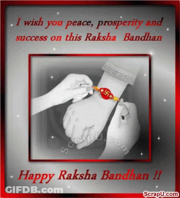 Happy Raksha Bandhan Greeting Couple Holding Hands GIF