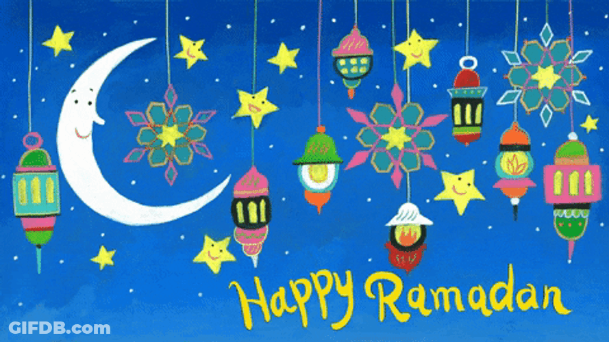 Happy Ramadan Mubarak Cute Greeting Animation GIF