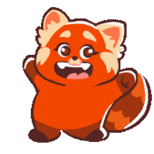 Happy Red Panda Sticker GIF
