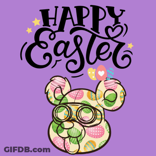 Happy Resurrection Day Flashing Bunny GIF