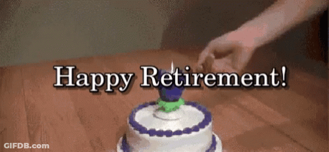 Happy Retirement Cake GIF