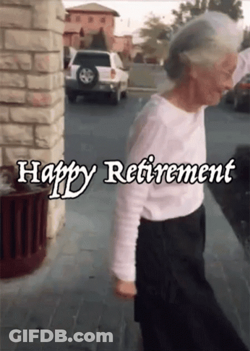 Happy Retirement Granny Swag GIF