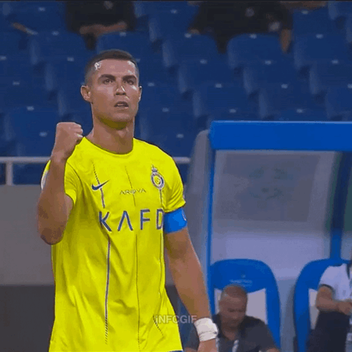 Happy Ronaldo Al Nassr Gesture Fight Faster GIF