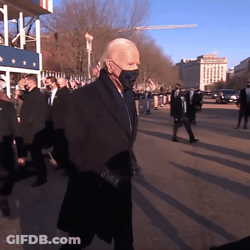 Happy Running Joe Biden GIF
