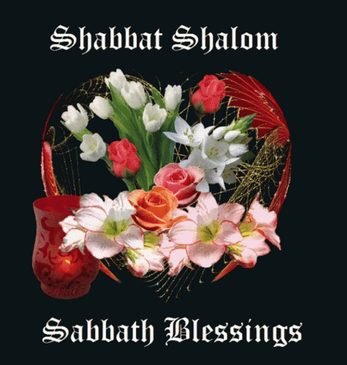Happy Sabbath Floral GIF