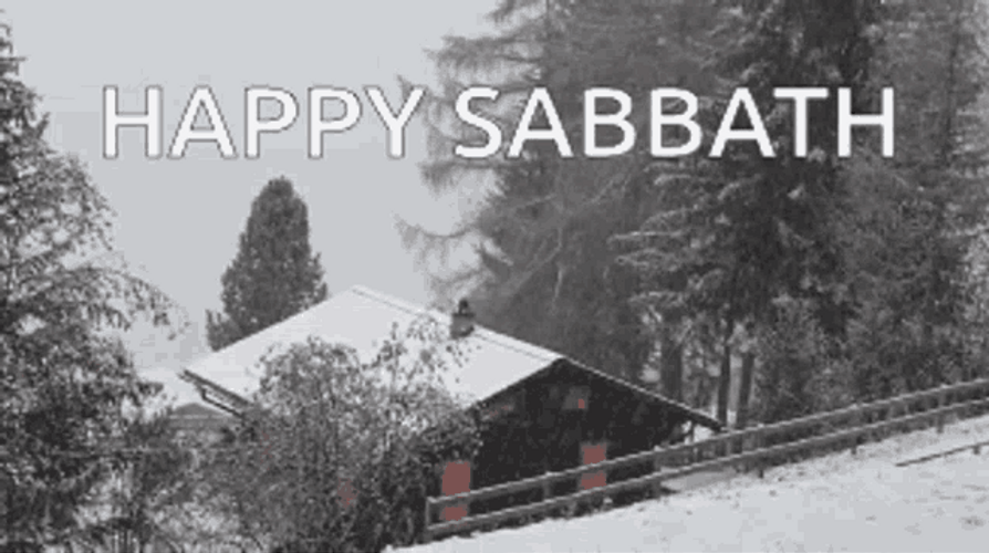Happy Sabbath Snowy Day GIF