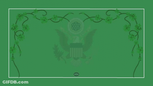 Happy Saint Patrick's Day Green Background GIF
