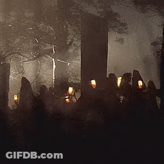 Happy Samhain Sign With Pumpkin Face GIF
