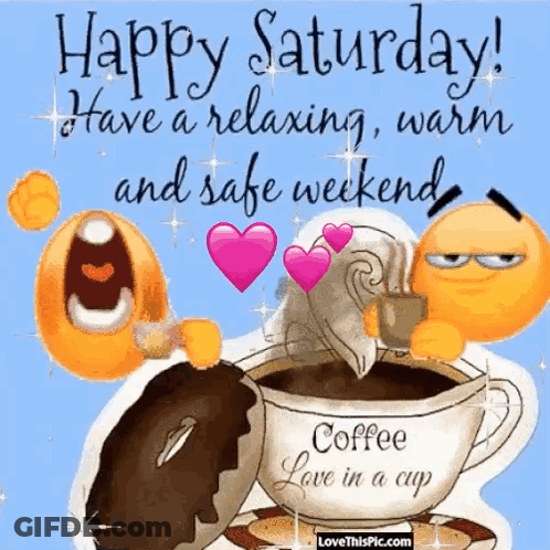 Happy Saturday Coffee And Donut GIF