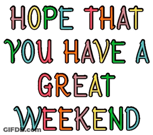 Happy Saturday Happy Weekend Blue Background GIF