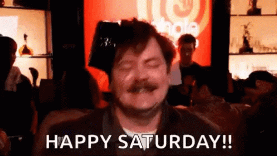 Happy Saturday Ron Swanson GIF