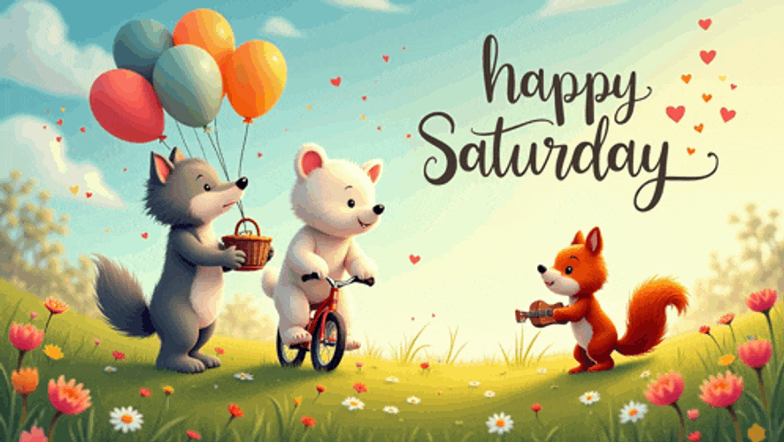 Happy Saturday Squirrel Meme GIF