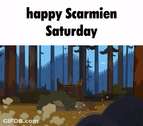 Happy Scarmien Saturday Forest Cartoon GIF