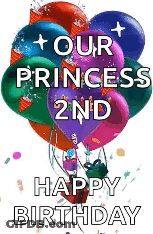 Happy Second Birthday Niece Our Princess GIF
