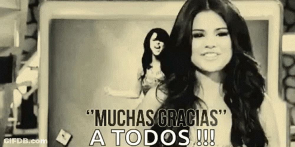 Happy Selena Gomez Muchas Gracias GIF