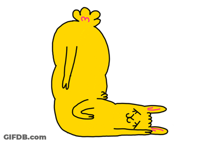 Happy Slap Sticker Letter L GIF