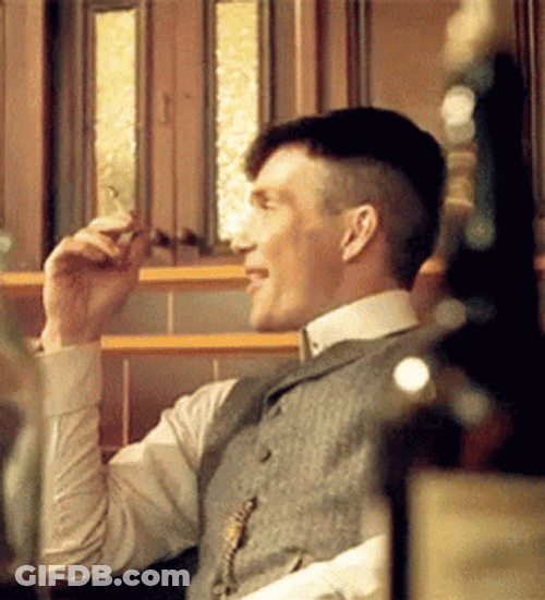 Happy Smoking Thomas Shelby Peaky Blinders GIF
