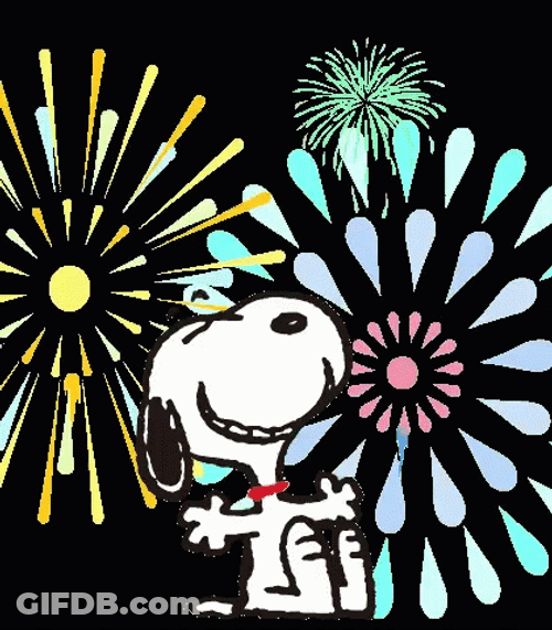 Happy Snoopy Hip Hip Hooray GIF