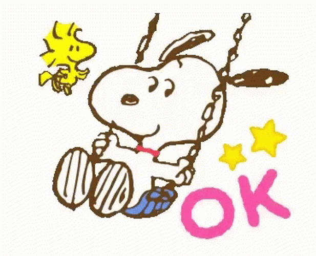 Happy Snoopy Swinging On His Birthday GIF