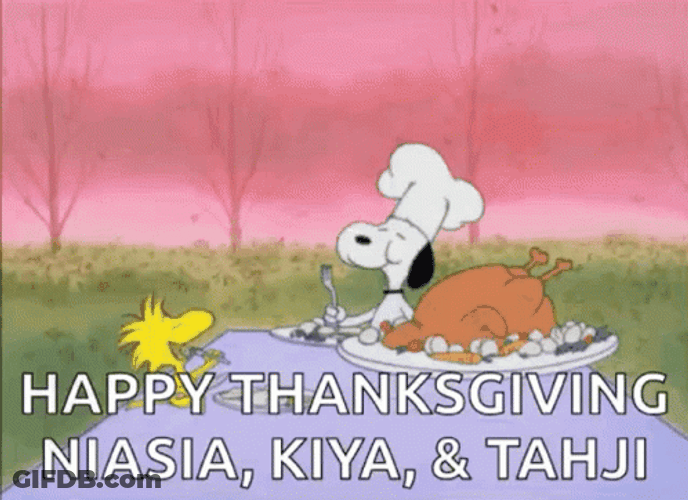 Happy Snoopy Thanksgiving Niasa Kiya GIF