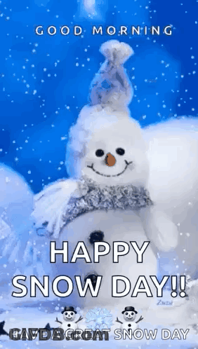 Happy Snow Day Greeting Card GIF