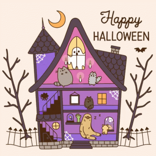 Happy Spooky House Cute Halloween GIF
