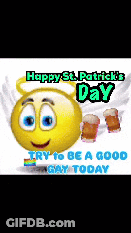 Happy St. Patrick's Day Smiley Face GIF