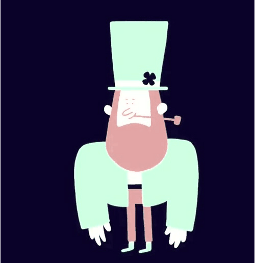 Happy St Patricks Day Cartoon Illustration GIF