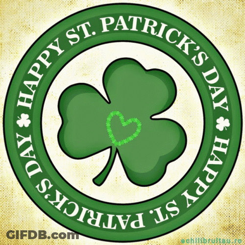 Happy St Patricks Day Clover Love GIF