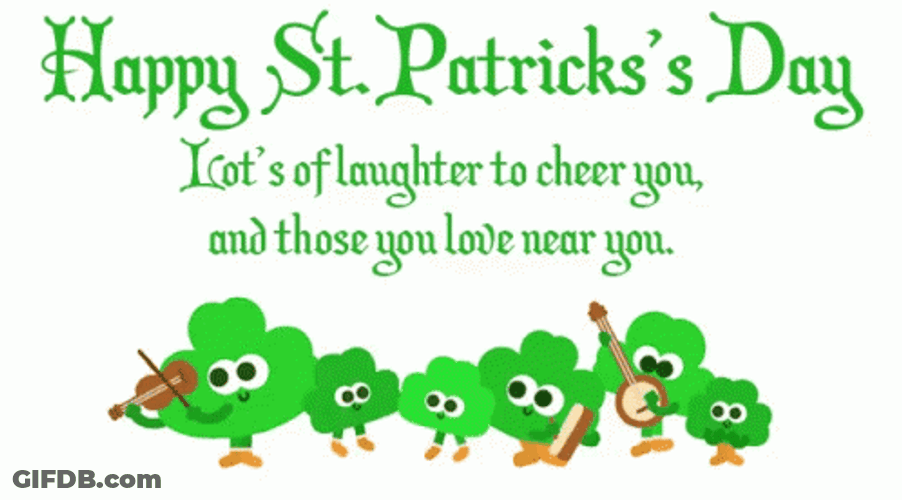Happy St Patricks Day Clover Mariachi GIF