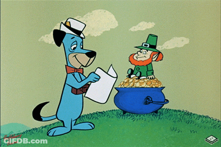 Happy St Patricks Day Huckleberry Hound GIF