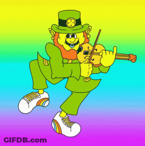Happy St Patricks Day Leprechaun Violin GIF