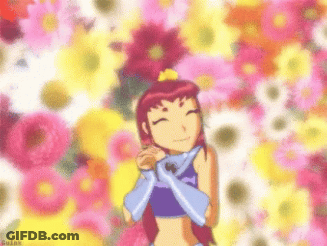 Happy Starfire On Garden GIF