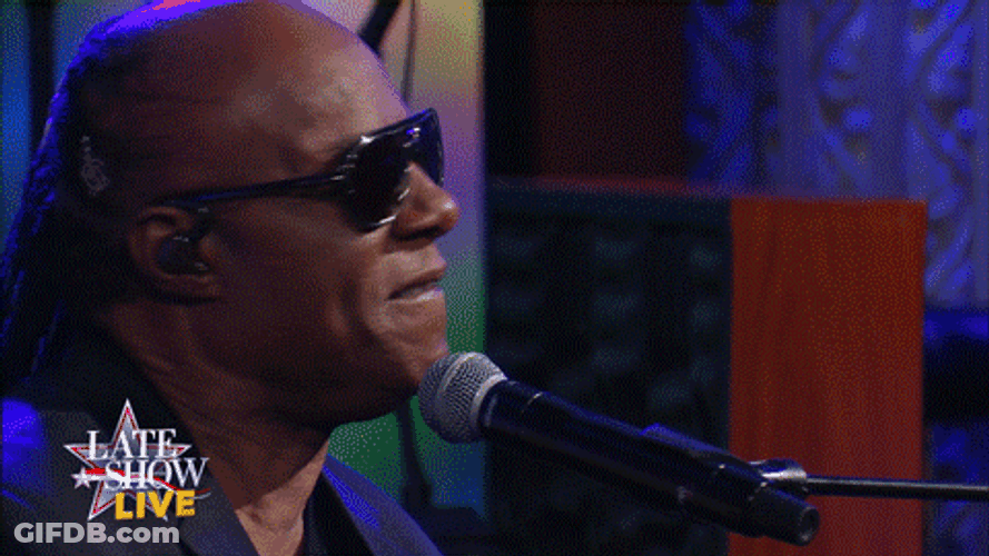 Happy Stevie Wonder Singing Birthday GIF