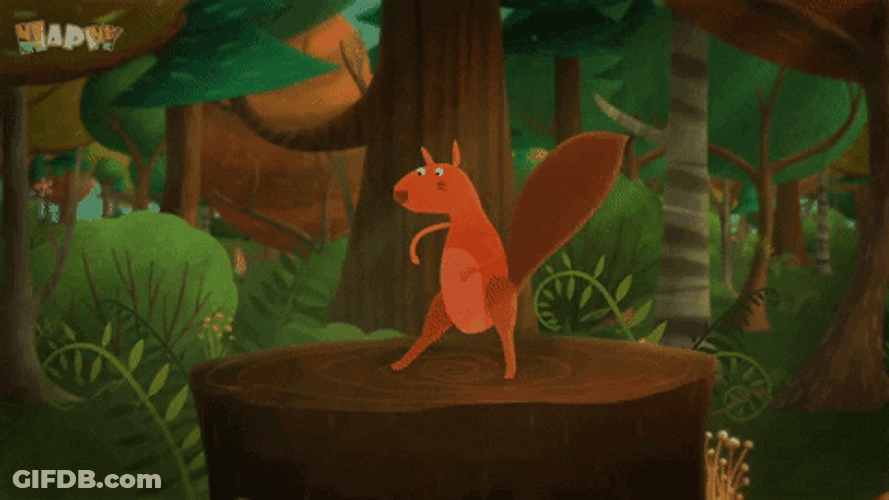 Happy Street Dance Dancing Squirrel GIF