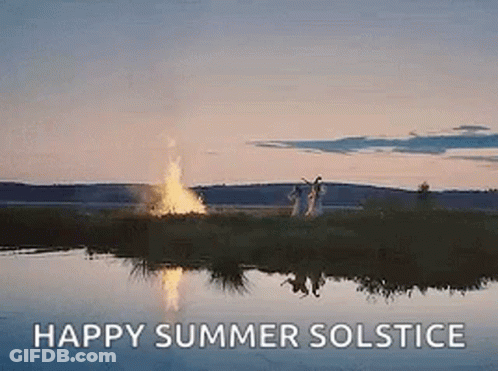 Happy Summer Solstice Fire In Water GIF