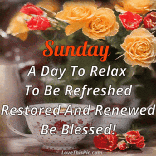 Happy Sunday Blessings Greetings Relax Blessed GIF