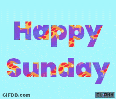 Happy Sunday Blue Background GIF