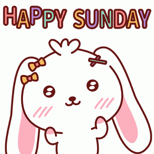 Happy Sunday Cute Bunny GIF