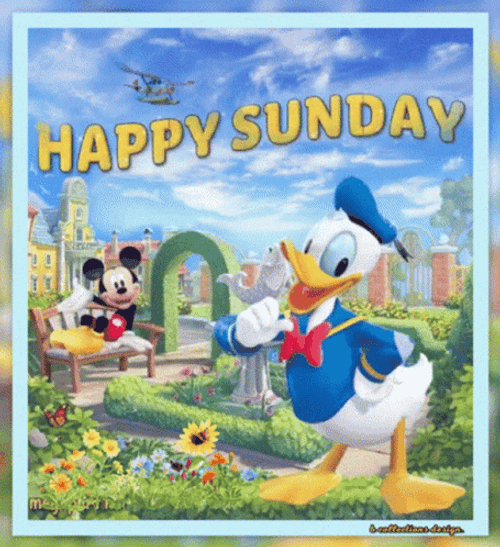 Happy Sunday Donald Duck Mickey Mouse GIF