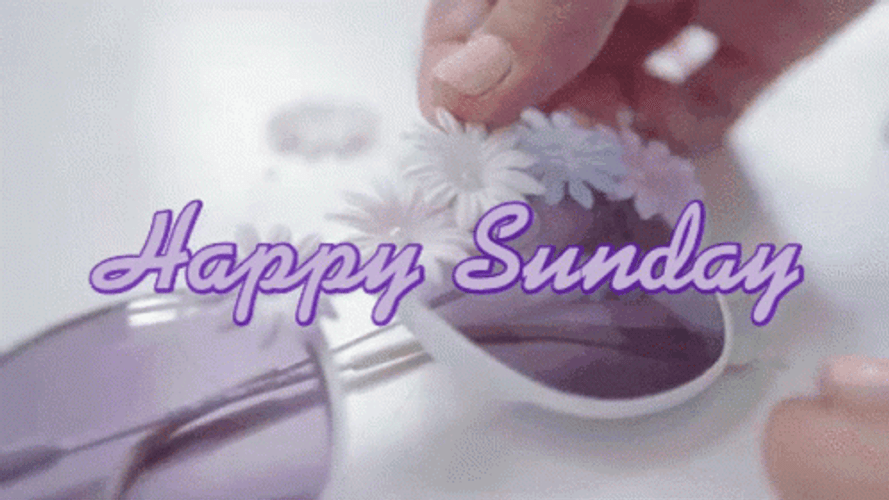 Happy Sunday Flower DIY Sunglass GIF
