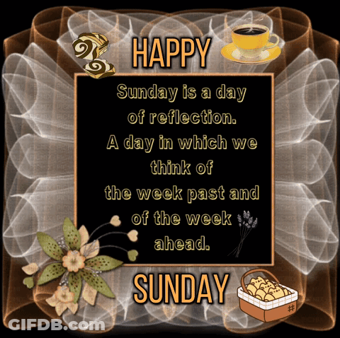 Happy Sunday Greeting Card With Smiling Anime GIF
