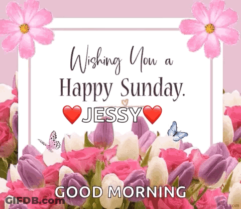 Happy Sunday Jessy Good Morning Greeting Card GIF