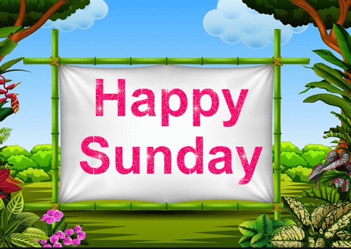 Happy Sunday Morning Forest Animation GIF