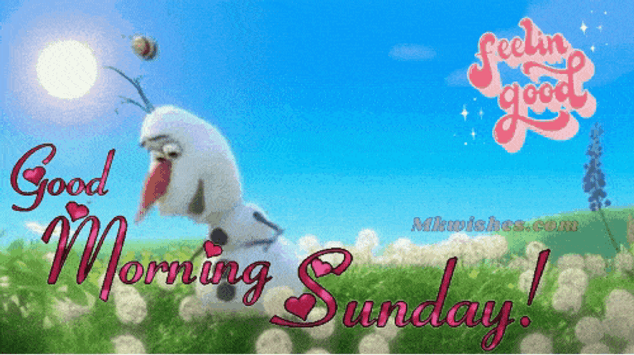 Happy Sunday Morning Olaf Dancing Frozen GIF