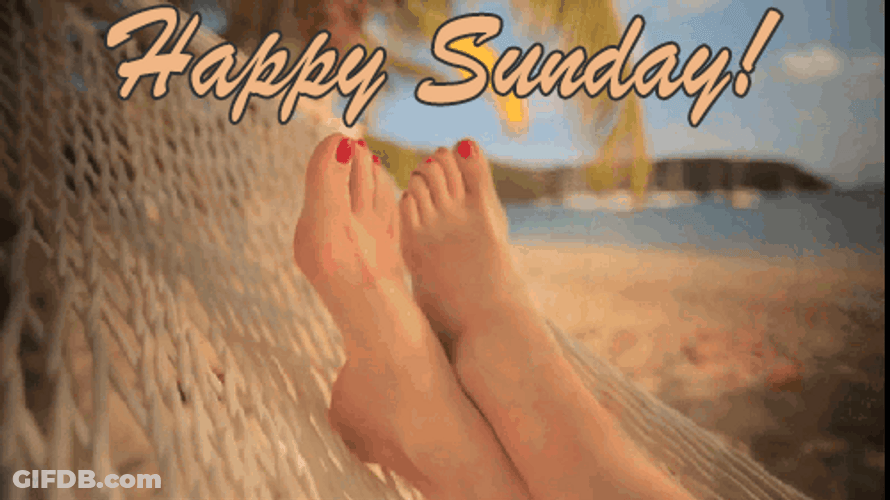 Happy Sunday Relaxing On The Beach GIF