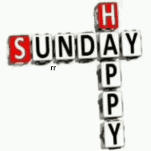 Happy Sunday Scrabble GIF