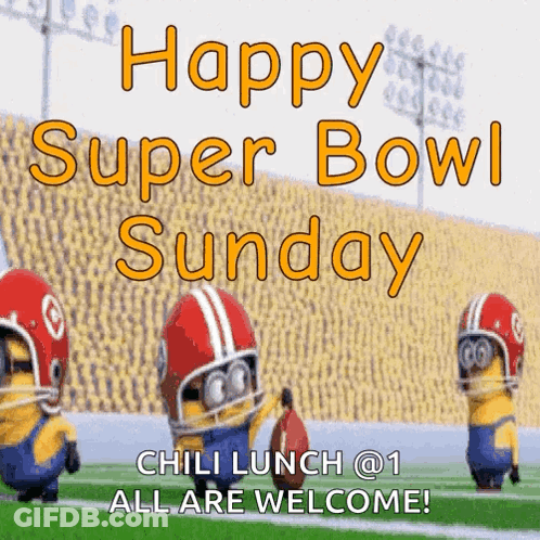 Happy Super Bowl Sunday Chili Lunch GIF