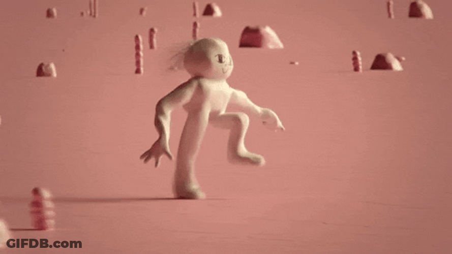 Happy Super Deluxe Running Meme GIF