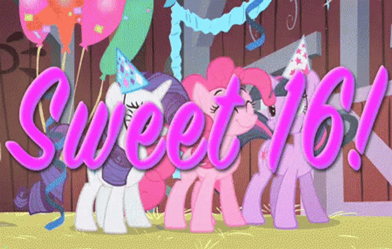 Happy Sweet 16Th Birthday My Little Pony Party GIF